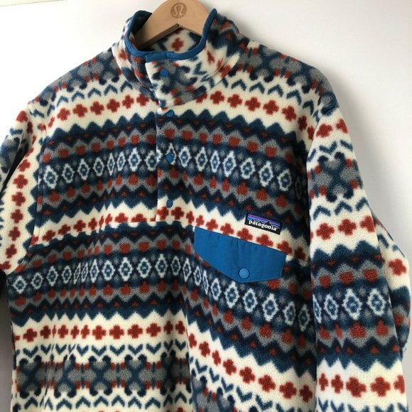 Patagonia Synchilla Snap T Fleece Pullover Cliff Underwater Blue Men's Size M - Picture 3 of 12